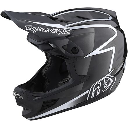 Troy Lee Designs - D4 Carbon MIPS Helmet - Lines Black/Gray