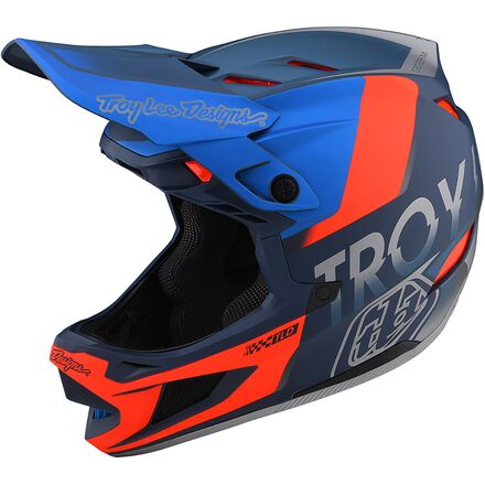 Troy Lee Designs - D4 Composite MIPS Helmet - Qualifier Slate/Red