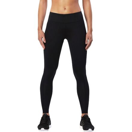 2XU - Mid-Rise Compression Tights - Women's - Black/Dotted Black Logo