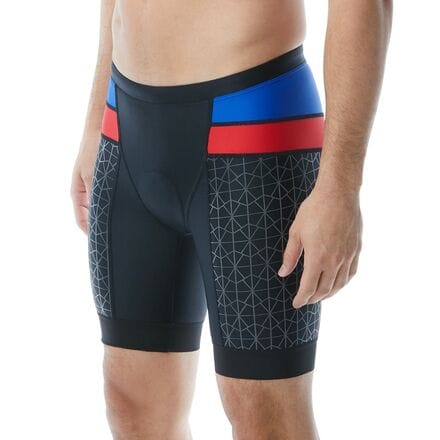 TYR - Competitor 7in Tri Short - Men's - Black/Blue/Red