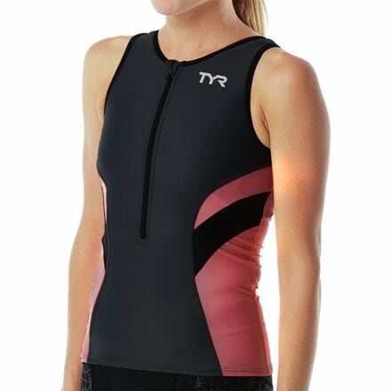 TYR - Competitor Tri Tank Top - Women's - Grey/Coral
