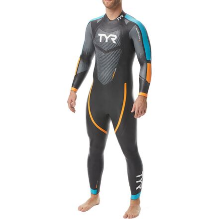 TYR - Cat 2 Wetsuit - Men's - Black/Blue/Orange