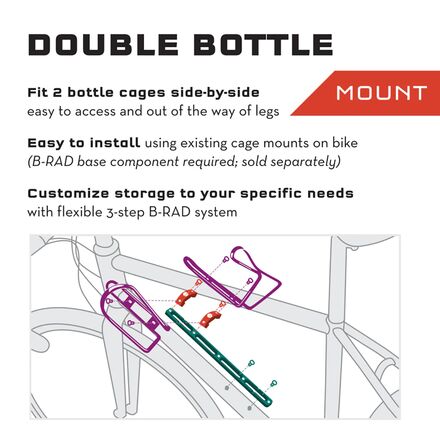 Wolf Tooth Components - B-RAD Double Bottle Cage Adapter