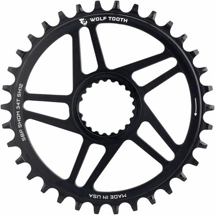 Wolf Tooth Components - Shimano 12-Speed Direct-Mount Chainring - Black