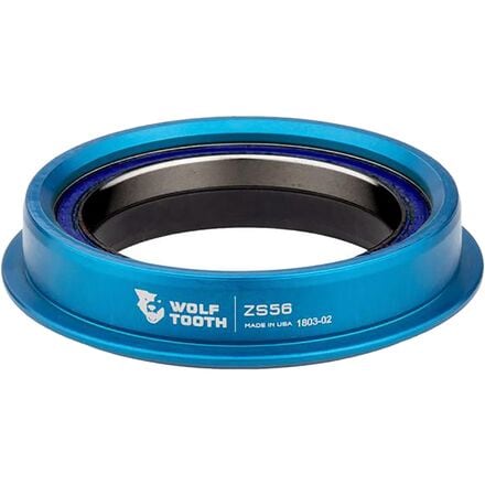 Wolf Tooth Components - Performance ZS56/40 Lower Headset Assembly - Blue, Black Oxide Steel