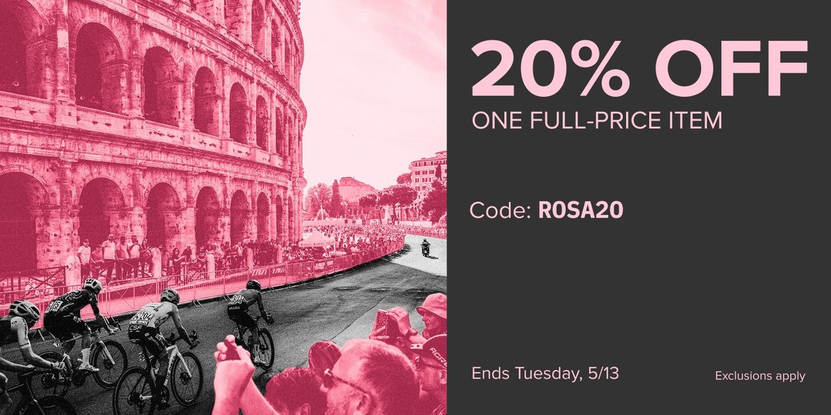 20% off one full-price item with code ROSA20. Exclusions apply. Ends Tuesday, 5/13.