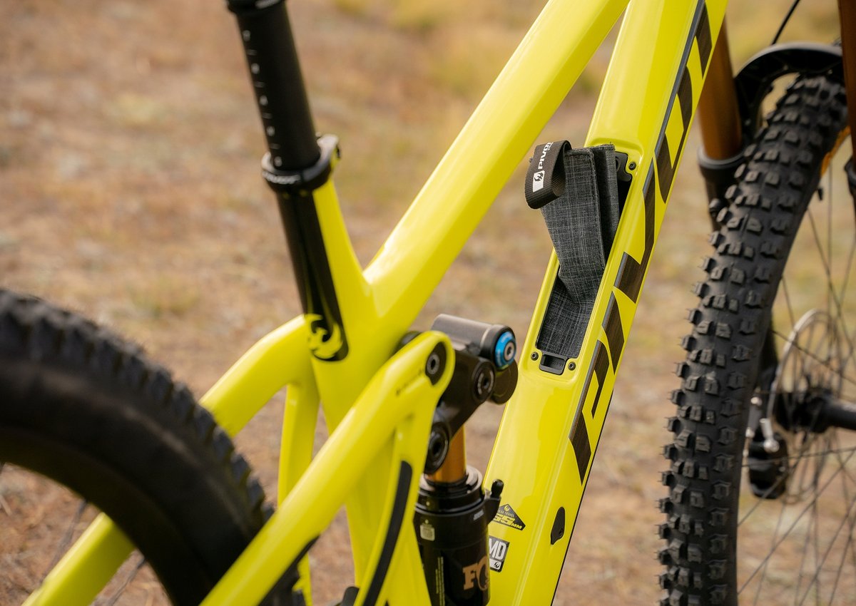 Detail shot of frame storage on the new Pivot Firebird.