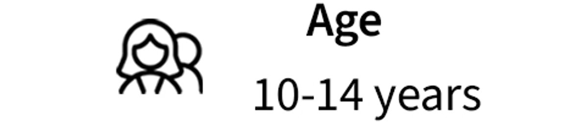 graphic icon showing two kids representing age.