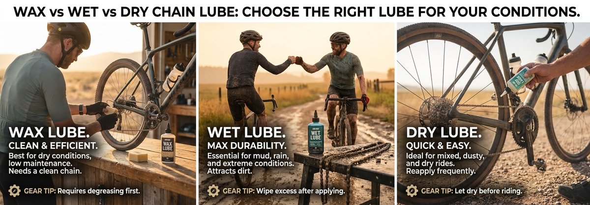 Wax vs Wet vs Dry Chain Lube Guide