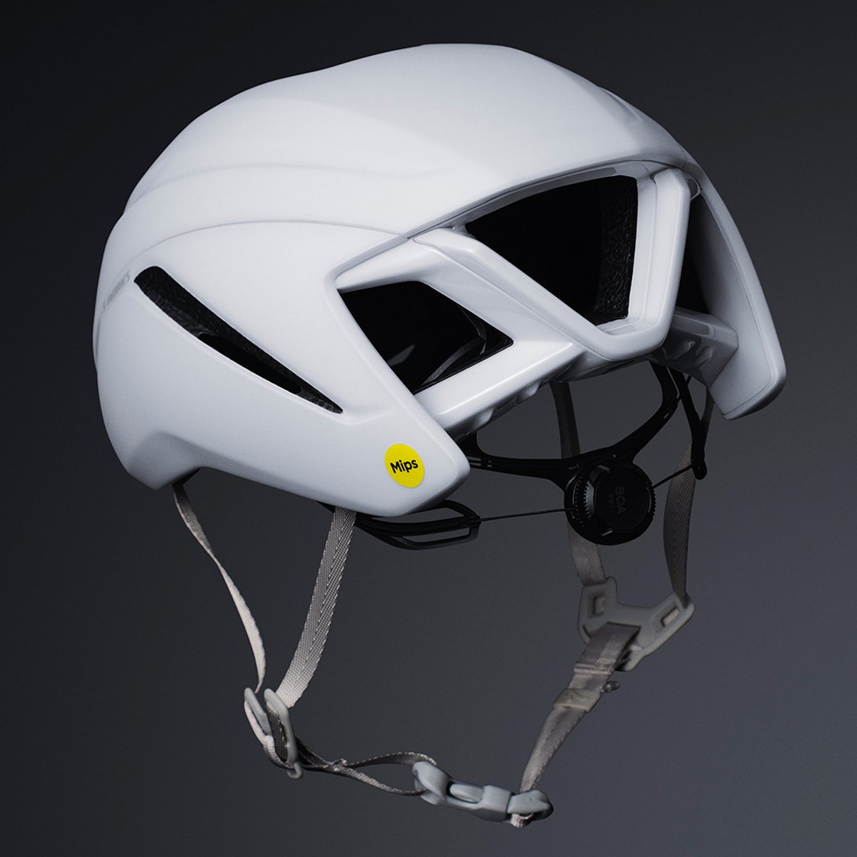 A closeup of the Evade 4 MIPS button and adjustable back