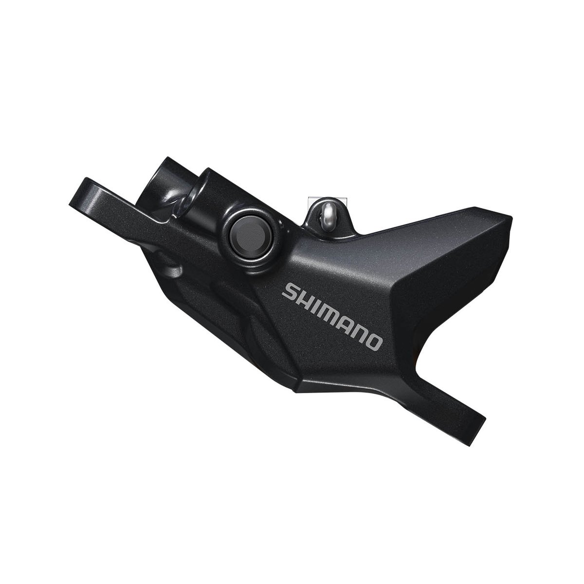 Shimano Deore BR-MT600 hydraulic disc brake caliper on a white background.