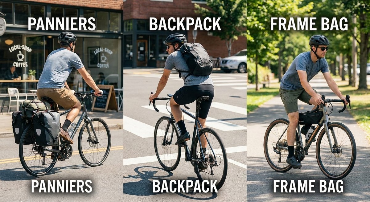 Panniers vs Backpack vs Frame Bag for Bike Commuting