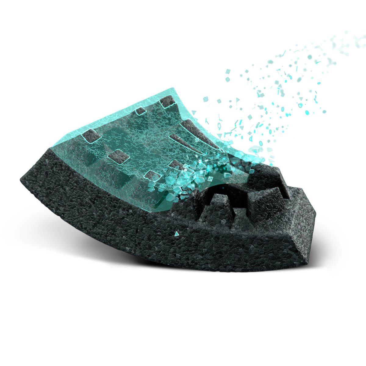 A curved hunk of EPS foam.