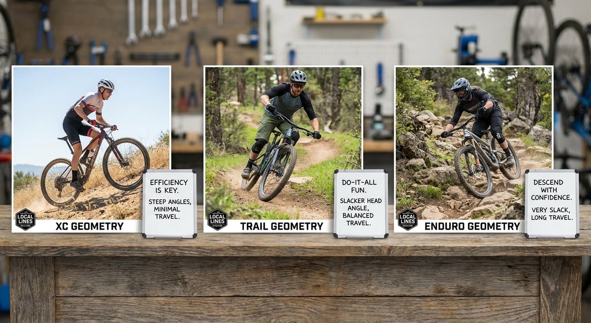 XC vs Trail vs Enduro Geometry & Suspension Guide