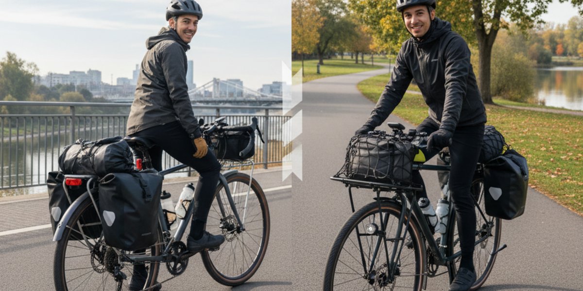 What is the difference between rear racks and front racks for commuting?
