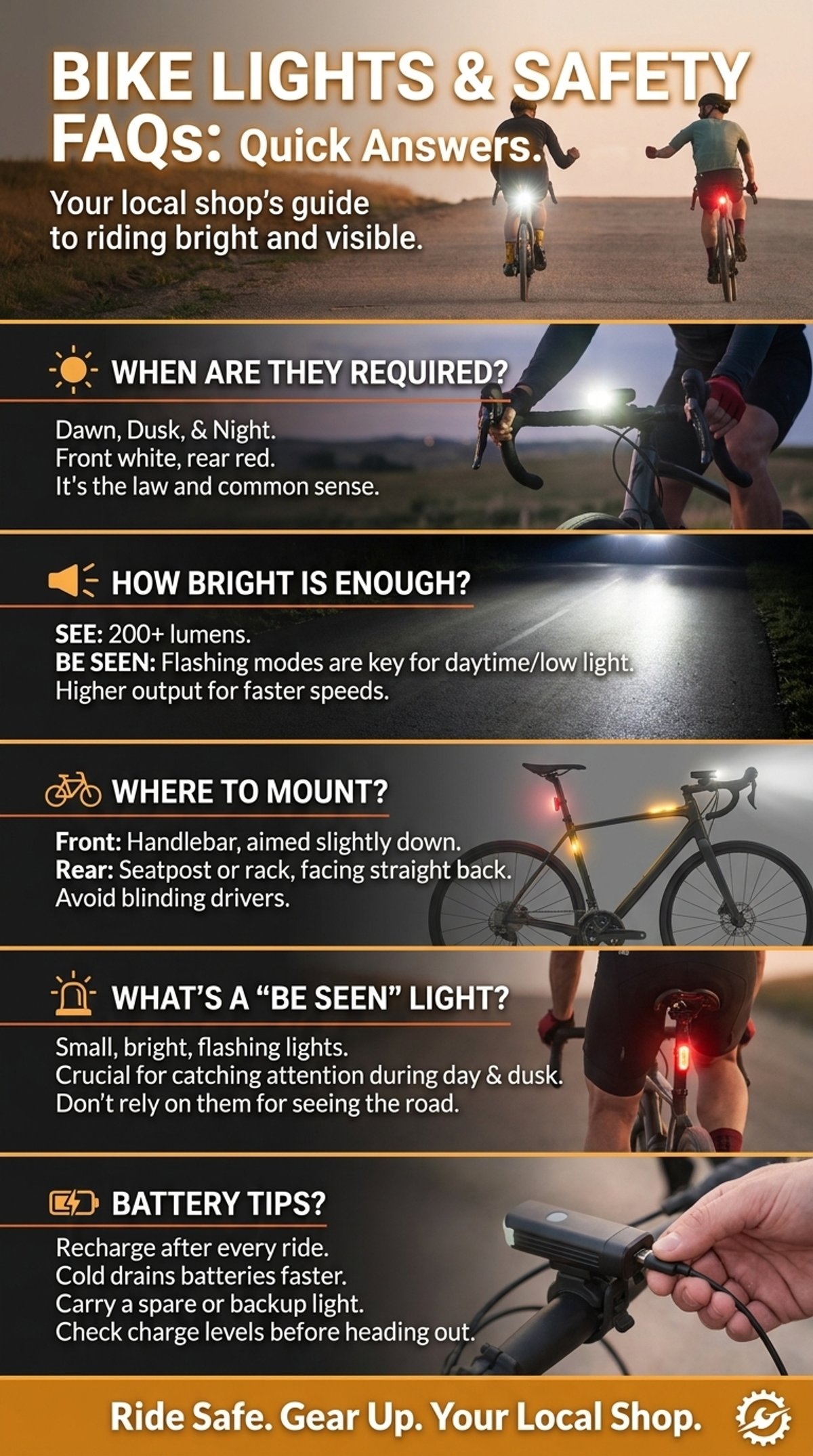 Bike Lights and Safety FAQs