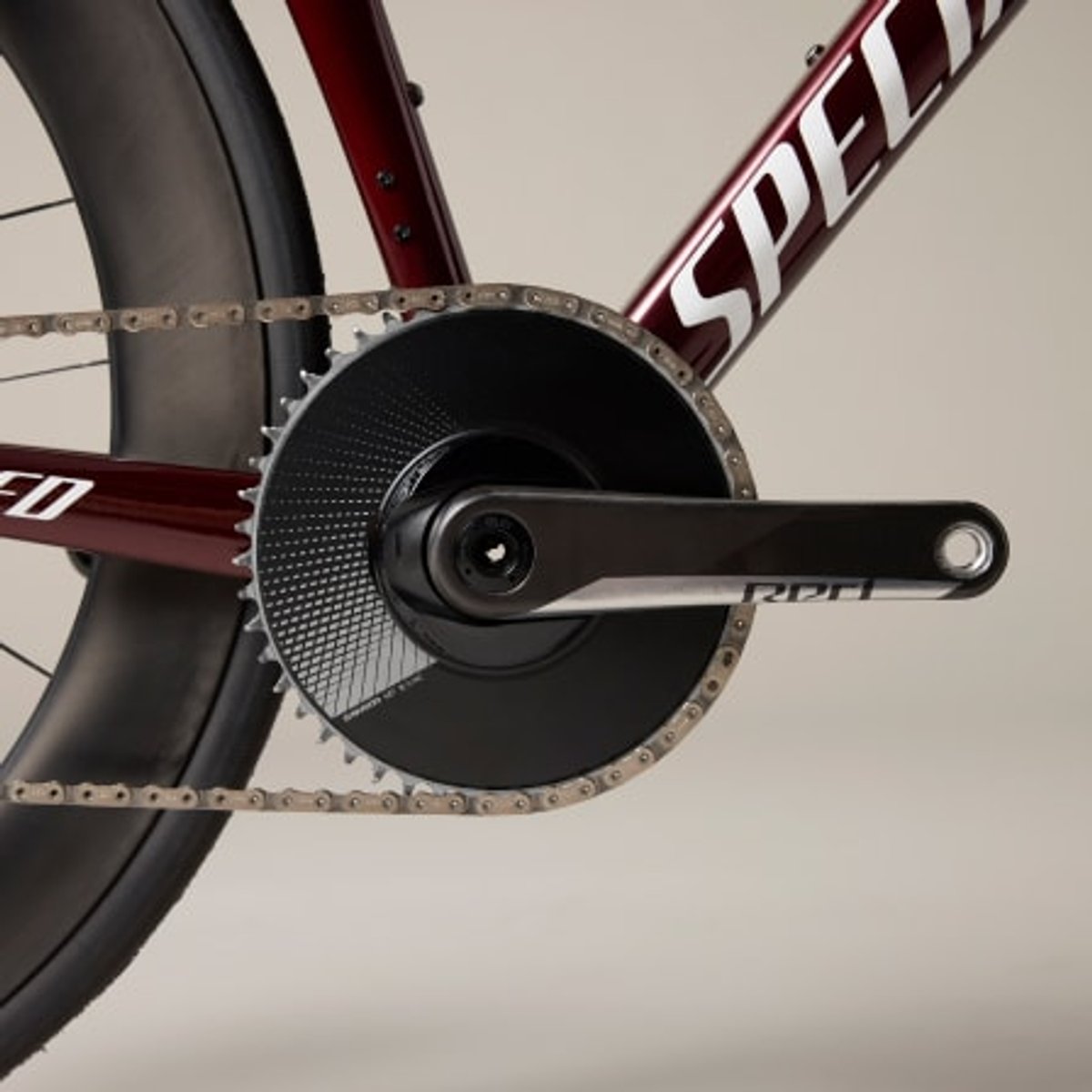 We put an aero 1x chainring on ours.