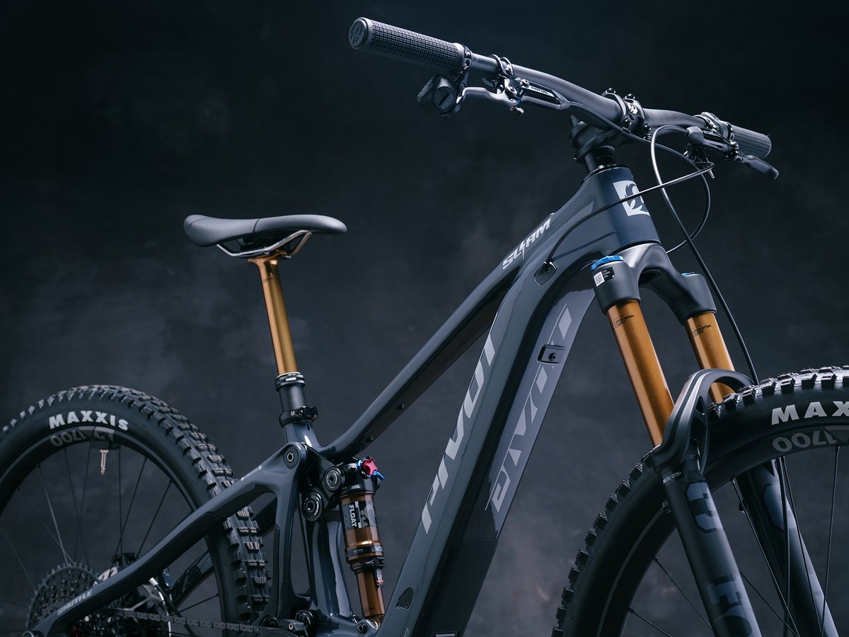 Close up the SL/AM with a dark carbon grey frame.