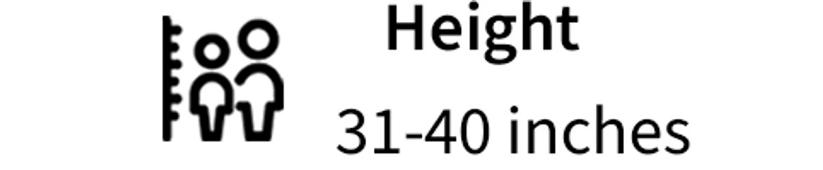 icon of two people with measure stick depicting height