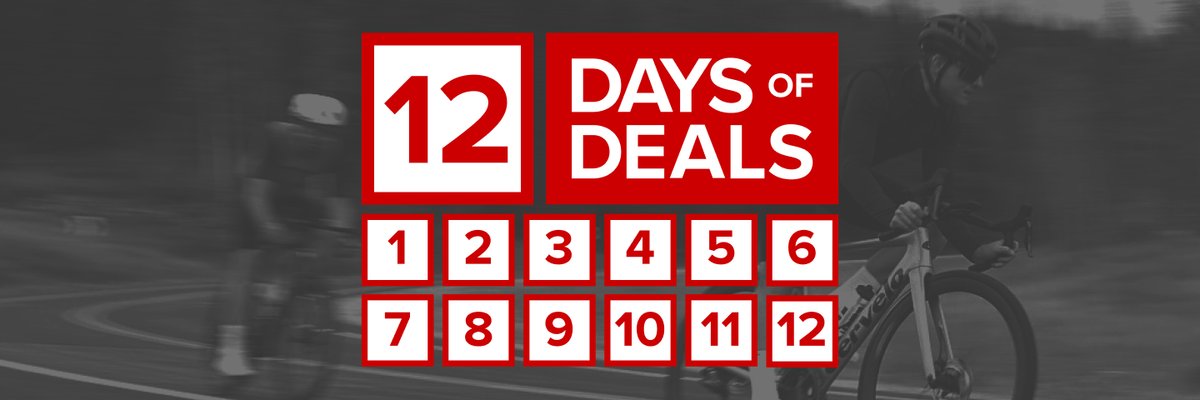 The words “12 days of deals” hover over 12 numbered boxes. All 12 boxes of the advent calendar are highlighted white.