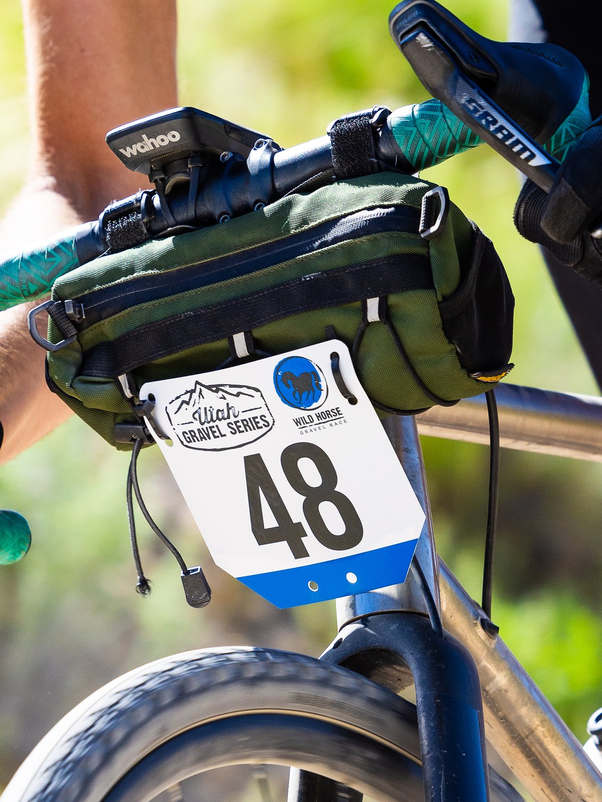 a number plate on a bike
