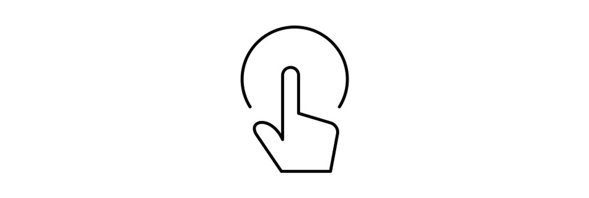 Touchscreen tap icon