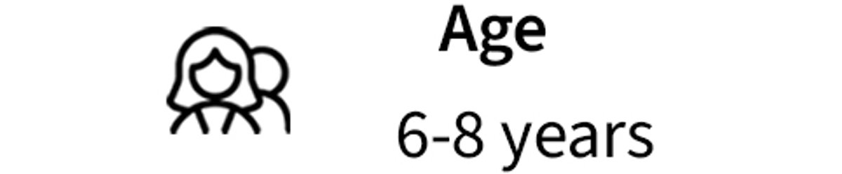 graphic icon showing two kids representing age.